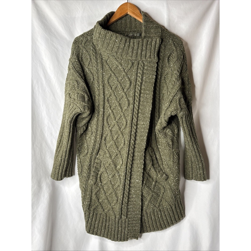 prAna Med Delaney Duster Cardigan Sweater Cargo Green Gorpcore Whimsigoth Earthy